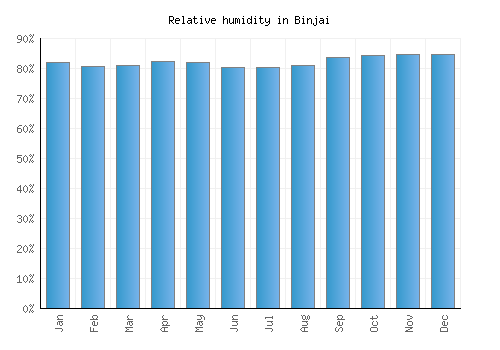 Binjai relative humidity averages