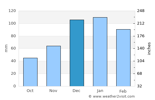 Binnish average rain in December