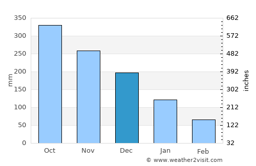 Binonga average rain in December