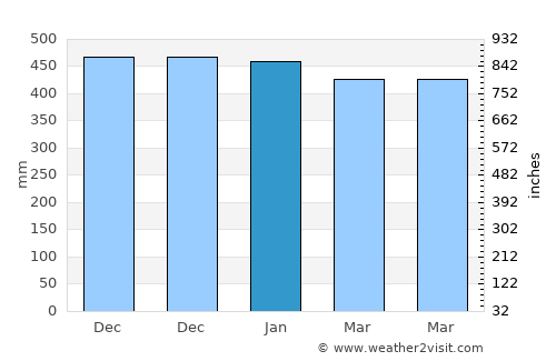 Binuangeun average rain in January