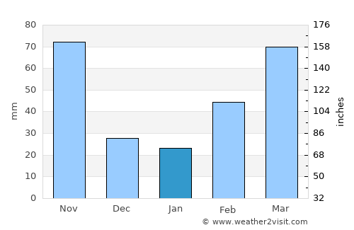Binyin average rain in January