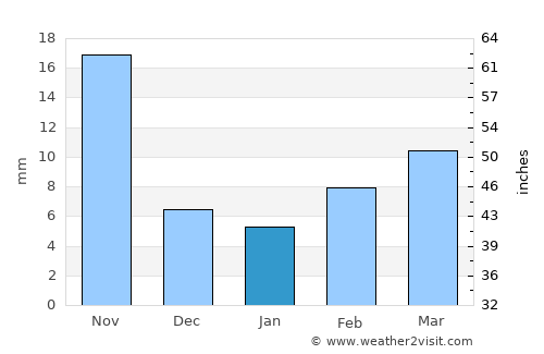 Binzhou average rain in January