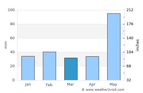 Birendranagar average rain in March