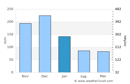 Bireun average rain in January