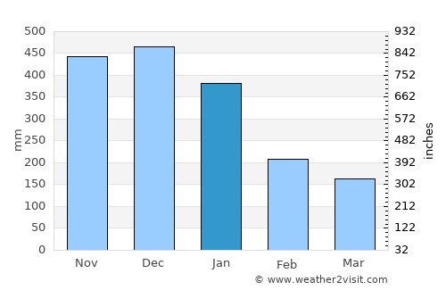Biri average rain in January