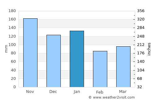 Birkeland average rain in January