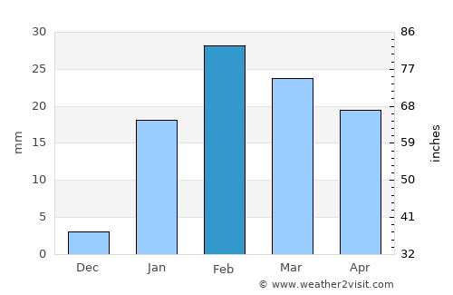 Birmitrapur average rain in February