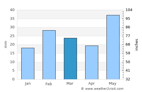 Birmitrapur average rain in March