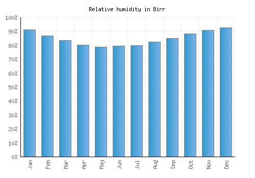 Birr relative humidity averages