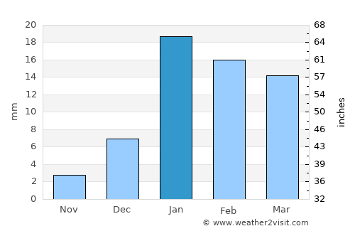 Bisauli average rain in January