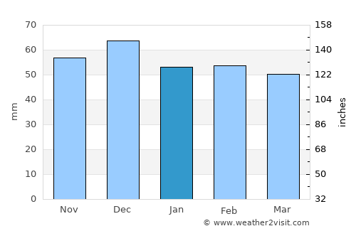 Bisceglie average rain in January