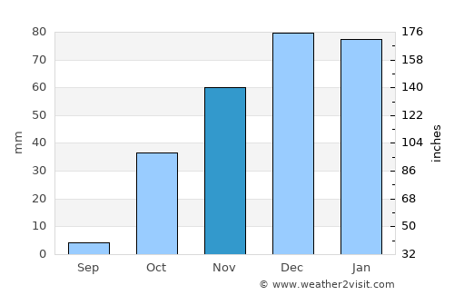Bismil average rain in November