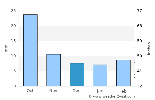 Bison average rain in December