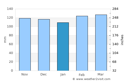 Bitlis average rain in January