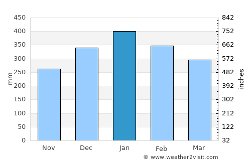 Bitung average rain in January