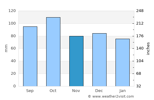Bjørkvang average rain in November