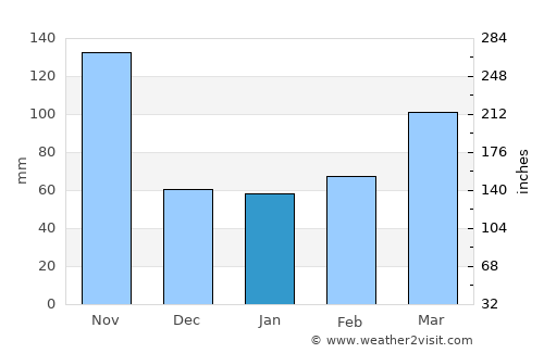 Black River average rain in January