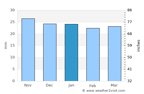 Blackfoot average rain in January