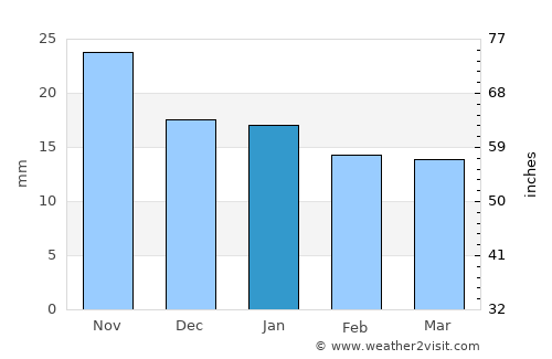 Blagoveshchenka average rain in January