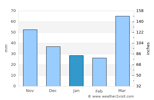 Bloomfield average rain in January