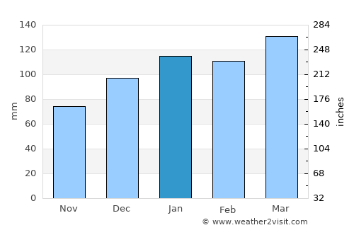 Blountstown average rain in January