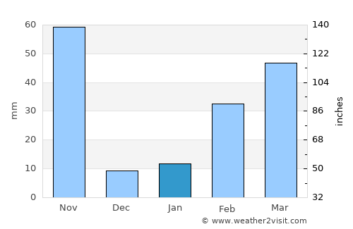 Bo Thong average rain in January