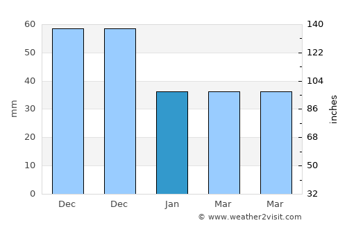 Boca Chica average rain in January