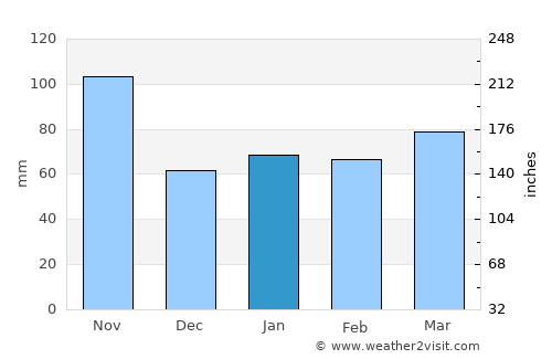 Boca Raton average rain in January
