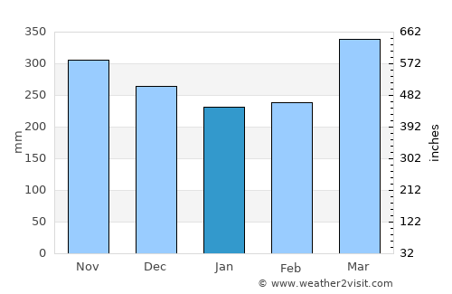 Boca Suno average rain in January