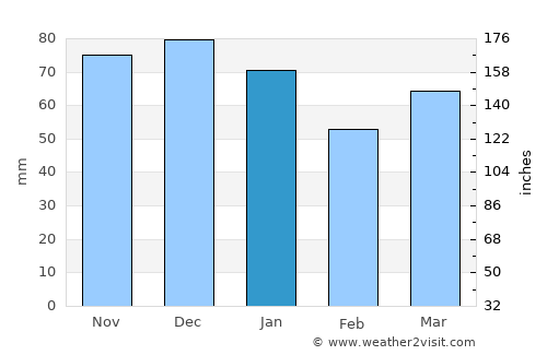Bochum average rain in January