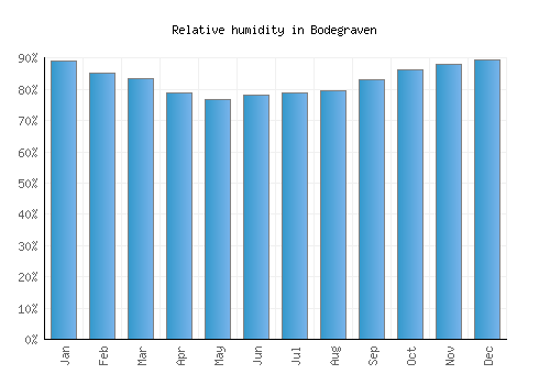 Bodegraven relative humidity averages