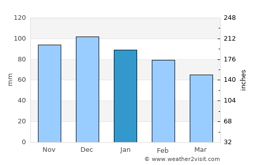 Bogen average rain in January