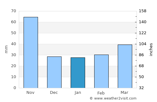 Bolzano average rain in January