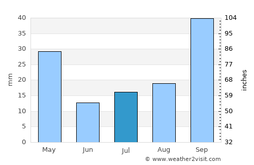 Bom Jesus do Galho average rain in July