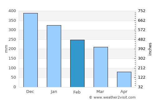 Bom Sucesso average rain in February