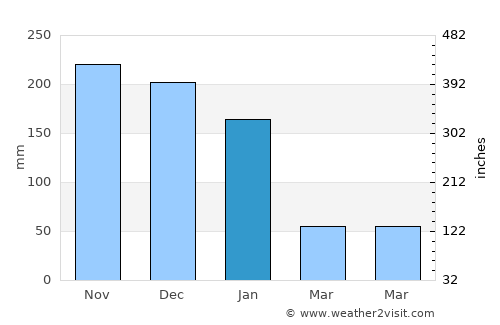 Bonanza average rain in January