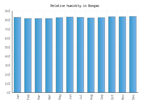 Bongao relative humidity averages