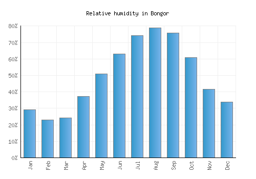 Bongor relative humidity averages