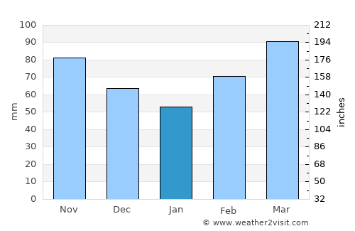 Bonham average rain in January