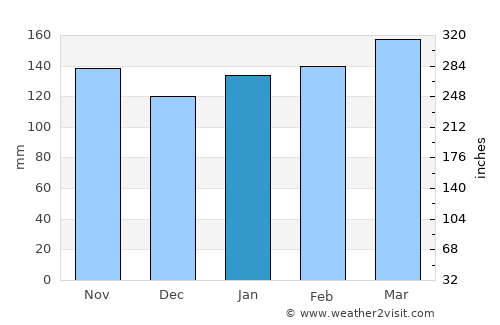 Bonpland average rain in January