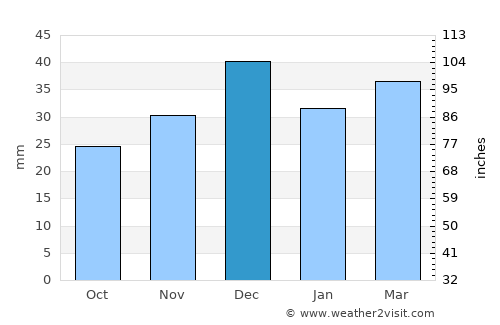 Bor average rain in December