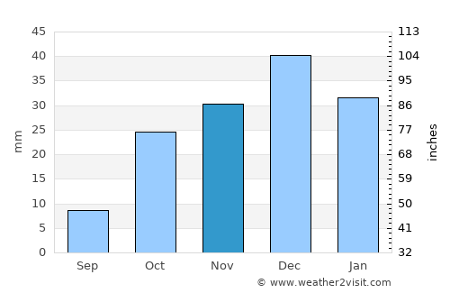 Bor average rain in November