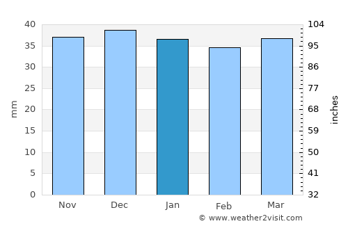 Borca average rain in January