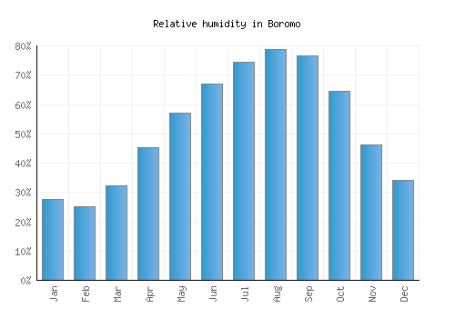Boromo relative humidity averages