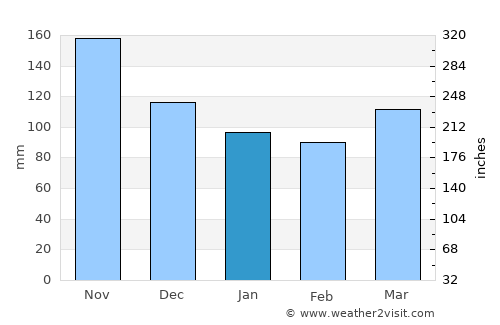Borovnica average rain in January