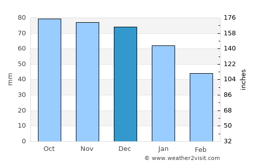 Borssele average rain in December