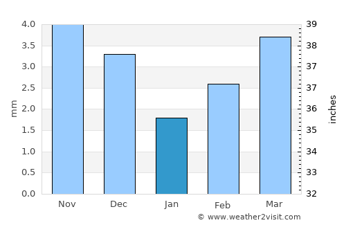 Borzya average rain in January