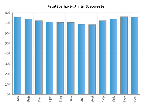 Boscoreale relative humidity averages
