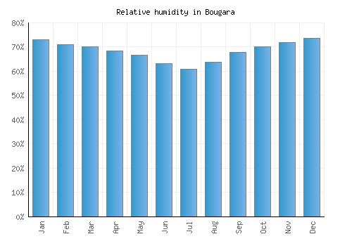 Bougara relative humidity averages