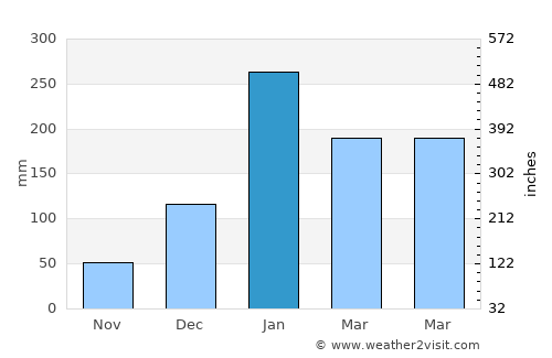 Bowen average rain in January